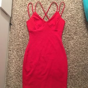 Fashion Nova Red Strappy Dress